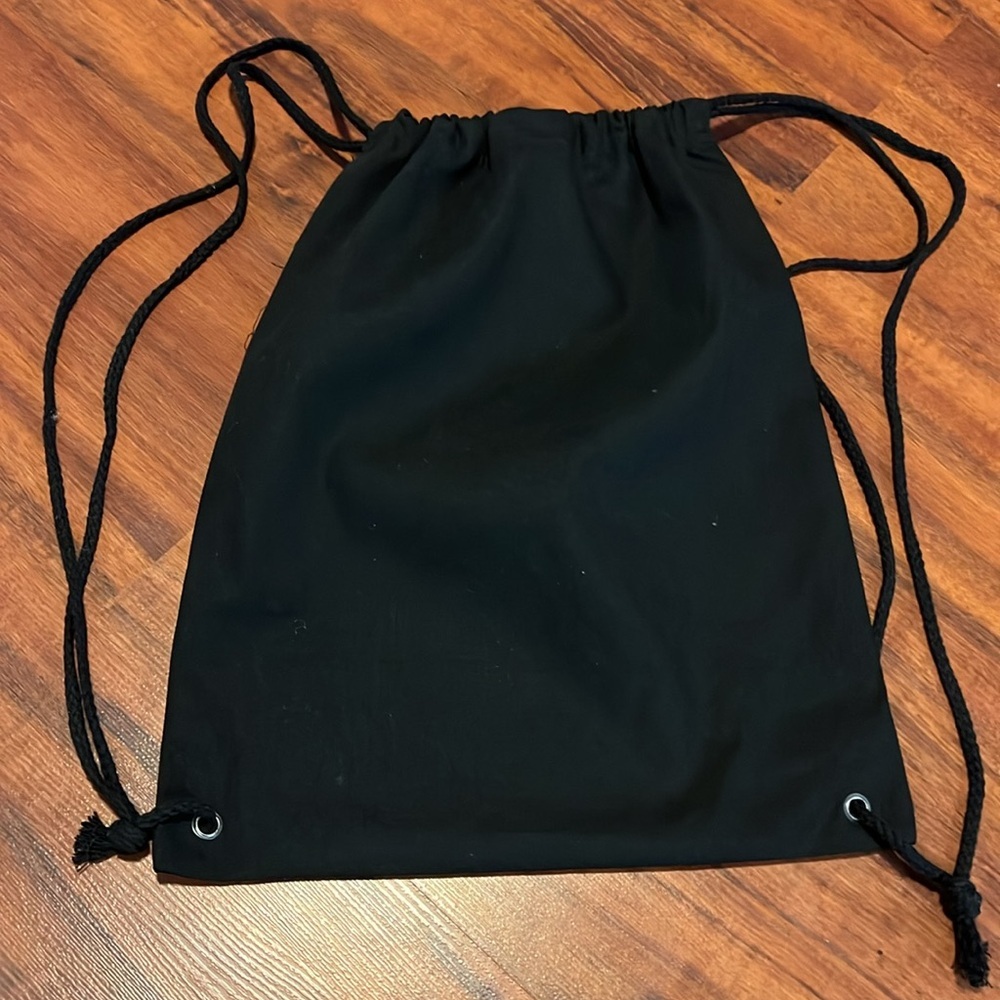 Black Fabletics Drawstring Bag Canvas Durable Whi… - image 2